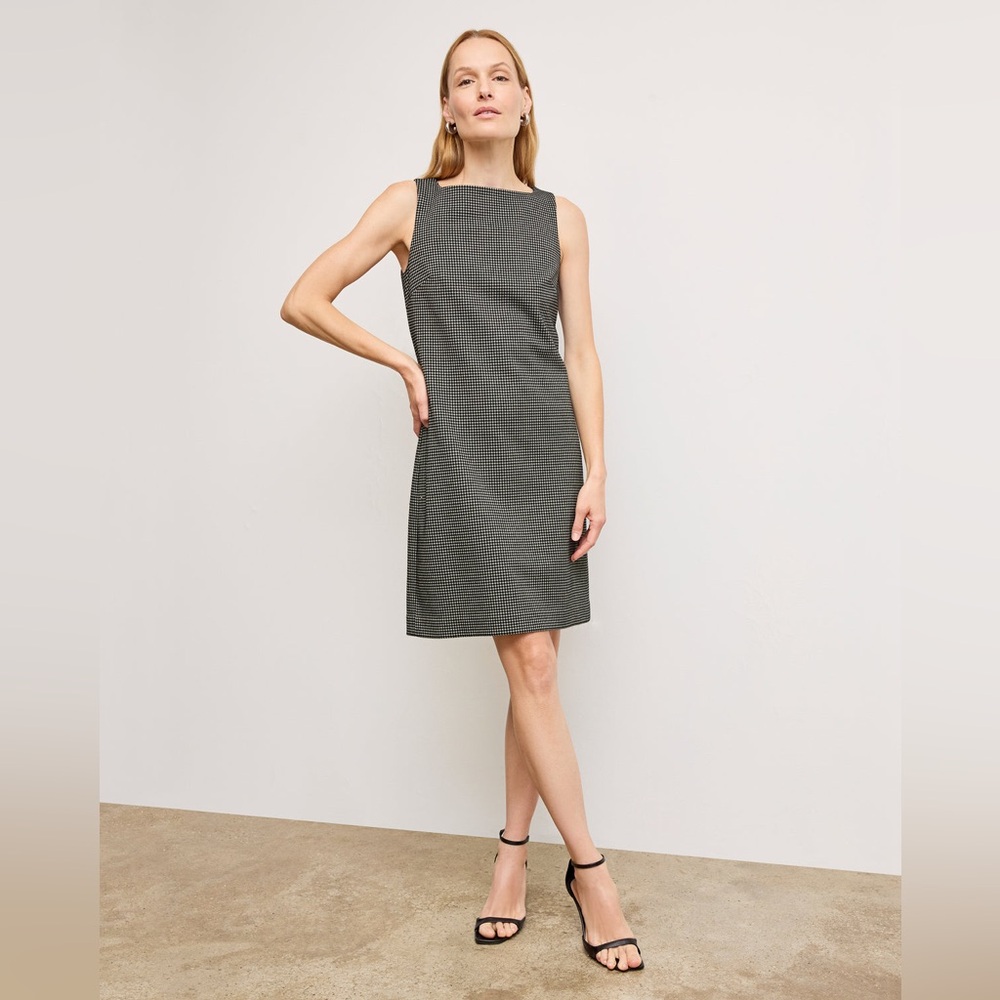 MM Lafleur Joanie Shift Dress classic check size 4